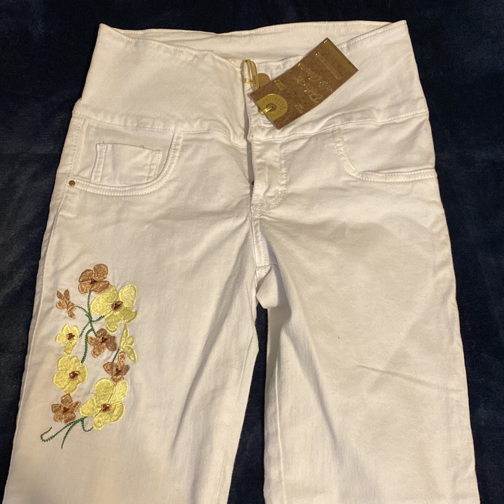 White Denim Pants
